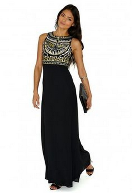 F2445-1 Ethnic Print Fashionable Round Collar Sleeveless Maxi Dress For Women